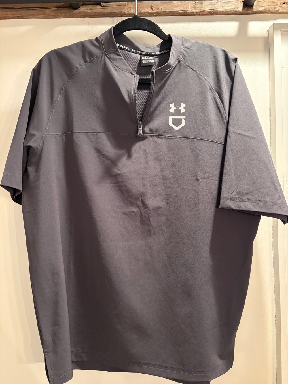 Under Armour Men's Short Sleeve 1/4 Zip Performance Shirt - Charcoal Gray